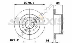 BRAXIS AD0348 ARKA FREN DISK AYNASI BOXER JUMPER DUCATO (TUM MODELLER) 18Q (16 JANT) 2.0 HDI 2.2 HDI 2.8HDI 2.  FIAT BİNEK FREN DİSKİ