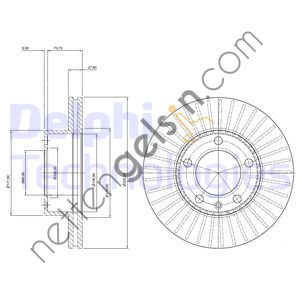 DELPHI BG9692 ON FREN AYNASI HAVALI OPEL MOVANO 98 03 RENAULT MASTER 03> 1.9DCI &sol;DTI 2.2DCI 2.5D &sol; DCI 2.8DTI 3.0DCI 16 INC  RENAULT BİNEK FREN DİSKİ