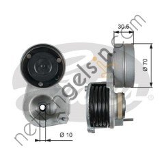 GATES GT:T38664 KAYIŞ GERGİ KASNAĞI KOMPLE DAF XF105 EURO-4-5 1694953 DAF