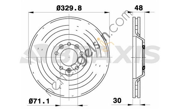 BRAXIS AD0400 ON FREN DISK AYNASI P407 P607 YM 2.2 16V 3.0 SW 04>C5 III C6 3.0 V6 2.2 HDI 05>  PEUGEOT-CITROEN BİNEK FREN DİSKİ