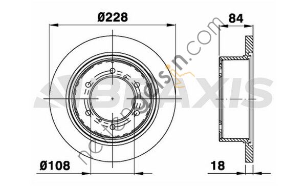 BRAXIS AD0404 ARKA FREN DISK AYNASI MITSU CHALLENGER MONTERO SHO  MITSUBISHI BİNEK FREN DİSKİ