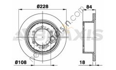 BRAXIS AD0404 ARKA FREN DISK AYNASI MITSU CHALLENGER MONTERO SHO  MITSUBISHI BİNEK FREN DİSKİ