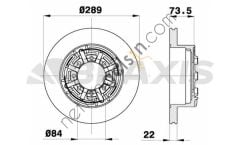 BRAXIS AD0408 ARKA FREN DISK AYNASI DAILY II 99>  IVECO HAFİF TİCARİ FREN DİSKİ