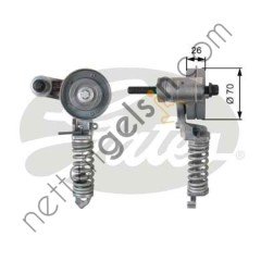 GATES GT:T38344 GERGİ KÜTÜĞÜ OPEL AST.G/H/J COR.C/D/E 1.2-1.4 XEP 1340267 OPEL