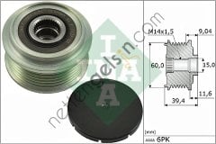 INA 535027710 ALTERNATOR RULMANI YARIS C1 II-P107-P108-AYGO 1,0 VTi 68BG 04/14 >  TOYOTA BİNEK ALTERNATÖR GERGİ RULMANI