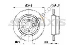 BRAXIS AD0978 FREN DISKI ARKA HAVALANDIRMALI BMW E65   BMW BİNEK FREN DİSKİ