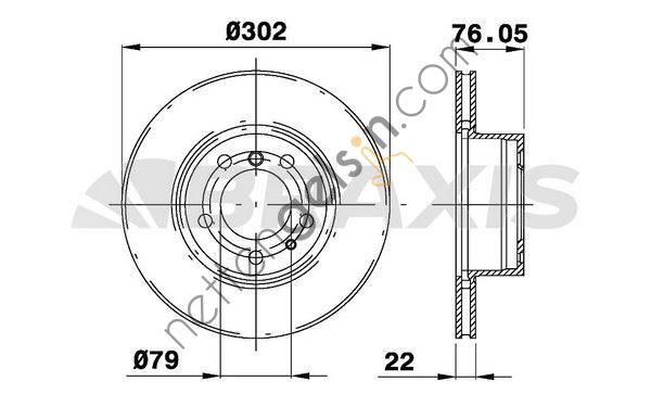 BRAXIS AD0980 ON FREN DISKI BMW E34 E32  BMW BİNEK FREN DİSKİ