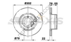 BRAXIS AD0980 ON FREN DISKI BMW E34 E32  BMW BİNEK FREN DİSKİ