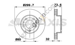 BRAXIS AD0985 ON FREN DISK AYNASI JUMPER III BOXER III DUCATO III 20Q (CAP:300 KALINLIK:32) 06> KARSAN JEST  FIAT BİNEK FREN DİSKİ