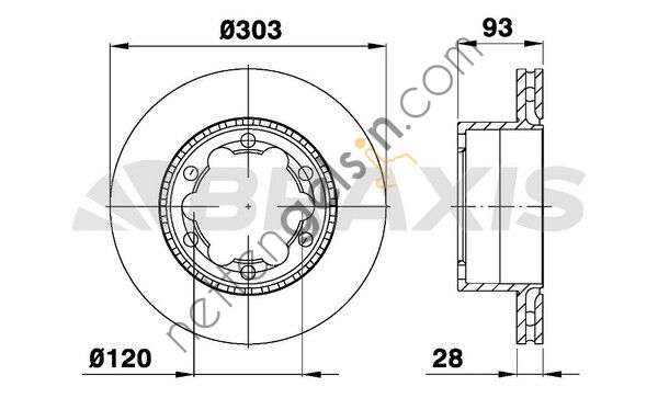 BRAXIS AD0987 ARKA FREN DISK AYNASI CIFT TEKER CRAFTER SPRINTER 5T 06 / 06>  VW-AUDI-SEAT-SKODA BİNEK FREN DİSKİ