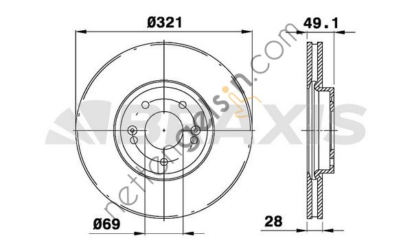BRAXIS AD0991 ON FREN DISK AYNASI TK HYUNDAI SANTA FE 2 2.2CRDI  HYUNDAI BİNEK FREN DİSKİ