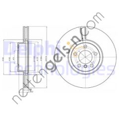 DELPHI BG9063C FREN DISKI ON (348mm) BMW X5 E70 X6 E71  BMW BİNEK FREN DİSKİ