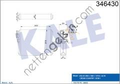 KALE 346430 KALORIFER RADYATORU VOLVO S60 2,0T 2,4 2001> S80 1998 2006 V70 2000> XC70 2000> XC90  VOLVO BİNEK KALORİFER RADYATÖRÜ