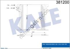 KALE 381200 KLIMA RADYATORU V-CLASS 638/2 97>03 VITO 638 97>03  MERCEDES BİNEK KLİMA RADYATÖRÜ
