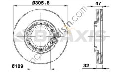BRAXIS AD1000 ON FREN DISK AYNASI NISSAN PATROL 3.0TDI 2.8TD  NISSAN BİNEK FREN DİSKİ