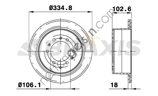 BRAXIS AD1004 ARKA FREN DISK AYNASI TOYOTA LAND CRUISER 4.2D  TOYOTA BİNEK FREN DİSKİ