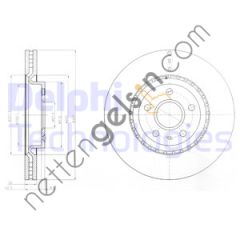 DELPHI BG9068 ON FREN DISKI HAVALI INSIGNIA A 09>17 17''  OPEL BİNEK FREN DİSKİ
