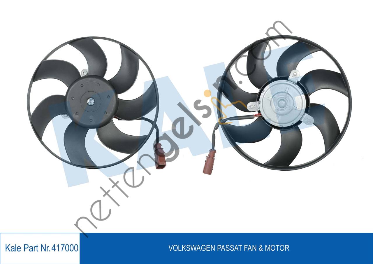 KALE 417000 FAN MOTORU (200W 296mm) PASSAT 06>15  VW-AUDI-SEAT-SKODA BİNEK