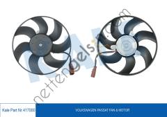 KALE 417000 FAN MOTORU (200W 296mm) PASSAT 06>15  VW-AUDI-SEAT-SKODA BİNEK