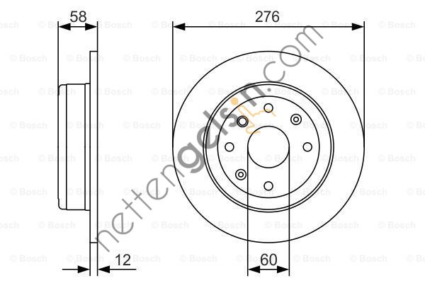 BOSCH 0986479A56 FREN AYNASI ARKA  CHEVROLET BİNEK FREN DİSKİ
