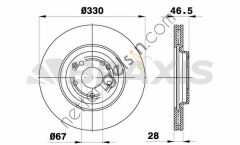BRAXIS AD1010 ON FREN DISK AYNASI W203 C-CLASS - W209 CLK - W171 SLK  MERCEDES BİNEK FREN DİSKİ