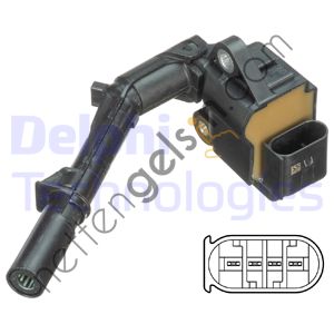 DELPHI GN10690-12B1 ATESLEME BOBINI (M270, M274) W176 12>18 W205 14> C117 13>19 W212 13>16 W213 16> R172 15>  MERCEDES BİNEK ATEŞLEME BOBİNİ
