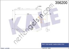 KALE 356200 MOTOR RADYATORU RANGER 2,5D 98-03  MAZDA BİNEK MOTOR SU RADYATORU