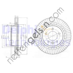 DELPHI BG9006C FREN DISKI ON DISCOVERY 3 05-09 DISCOVERY 4 10-16 2.7 V6 DIZEL RANGE ROVER SPORT 4.4 V8 PETROL  LAND ROVER BİNEK FREN DİSKİ