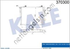 KALE 370300 MOTOR SU RADYATORU W202 95>00 S202 96>01 C208 97>00 A208 98>00  MERCEDES BİNEK MOTOR SU RADYATORU