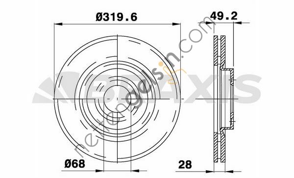 BRAXIS AD1045 ON FREN DISK AYNASI NISSAN MURANO II 3.5I 2.5dCI  NISSAN BİNEK FREN DİSKİ
