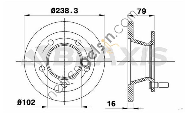 BRAXIS AD1049 ON FREN DISK AYNASI MERCEDES MB 100 2.0D 2.4D MINIBUS W631 88>94  MERCEDES BİNEK FREN DİSKİ