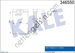 KALE 346550 KALORIFER RADYATORU STAREX TCI MINIBUS (211X158X36)  HYUNDAI BİNEK KALORİFER RADYATÖRÜ