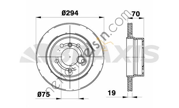BRAXIS AD1055 ARKA FREN DISK AYNASI BMW Z4 2.5sI 3.0sI  BMW BİNEK FREN DİSKİ