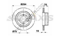 BRAXIS AD1055 ARKA FREN DISK AYNASI BMW Z4 2.5sI 3.0sI  BMW BİNEK FREN DİSKİ