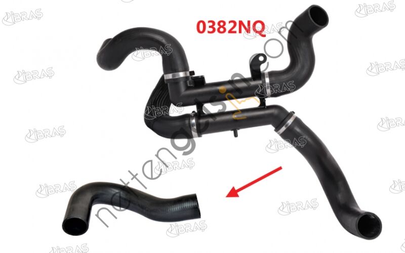 IBRAS 17479 TURBO HORTUM C5 II C5 III P407 INTERCOLL RADYATORUN ALTINA GELEN (0382RZ)  PEUGEOT-CITROEN BİNEK TURBO HORTUMU