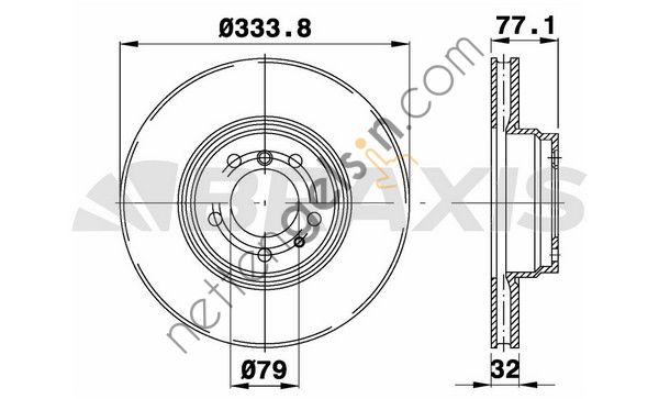 BRAXIS AD1066 FREN DISKI ON BMW E38 99>01 Z8 E52 00>03  BMW BİNEK FREN DİSKİ