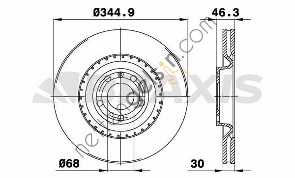 BRAXIS AD1068 ON FREN DISK AYNASI HAVALI A4 CABRIOLET 8H7.8HE 3.2 FSI 3.2 FSI QUATTRO S4 QUATTRO 01>08  VW-AUDI-SEAT-SKODA BİNEK FREN DİSKİ