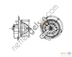 BEHR AB26000P KALORİFER MOTORU 904/906/457 ÇEKİCİ E.MODEL A0028302408 MERCEDES
