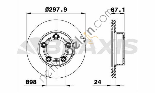 BRAXIS AD1076 ON FREN DISK AYNASI SAG HAVALI BOXSTER 987 2.7 04>09 2.9 09>12 CAYMAN 987 2.7 06>09  VW-AUDI-SEAT-SKODA BİNEK FREN DİSKİ