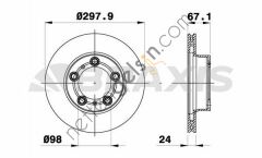 BRAXIS AD1076 ON FREN DISK AYNASI SAG HAVALI BOXSTER 987 2.7 04>09 2.9 09>12 CAYMAN 987 2.7 06>09  VW-AUDI-SEAT-SKODA BİNEK FREN DİSKİ