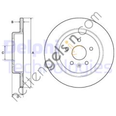 DELPHI BG4760C FREN DISKI ARKA OPEL ASTRA K 15> 16 JANT 288MM  OPEL BİNEK FREN DİSKİ