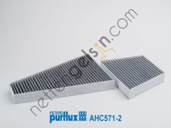 PURFLUX AHC571-2 POLEN FILTRESI 1 ADET KARBONLU PHAETON 02>08  VW-AUDI-SEAT-SKODA BİNEK POLEN FİLTRESİ