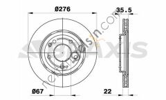 BRAXIS AD1080 FREN DISKI ON A-CLASS W168 01>04  MERCEDES BİNEK FREN DİSKİ