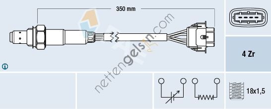FAE FA:77155 OKSİJEN SENSÖRÜ OPEL ASTRA G/VECTRA B/C Z16XE(P2) 855524 OPEL