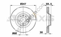 BRAXIS AD1086 ON FREN AYNASI A6 AVANT ALLROAD 04>11  VW-AUDI-SEAT-SKODA BİNEK FREN DİSKİ