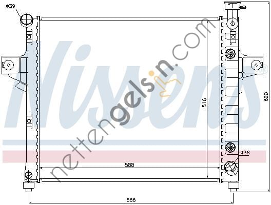 NISSENS 61023 RADYATÖR GRAND CHEROKEE WJ 4.7 01-04 52079883AB JEEP
