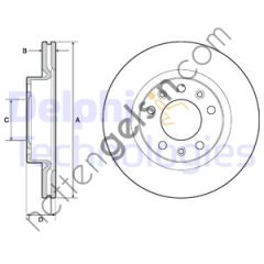 DELPHI BG4700C ON FREN AYNASI 308 II 13> 308 SW II 14> 266M  PEUGEOT-CITROEN BİNEK FREN DİSKİ