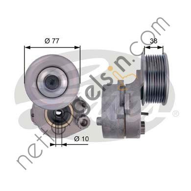 GATES GT:T38663 KAYIŞ GERGİSİ KOMPLE 32.40/41.40<KANALLI> A4572003070 MERCEDES