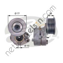 GATES GT:T38663 KAYIŞ GERGİSİ KOMPLE 32.40/41.40<KANALLI> A4572003070 MERCEDES