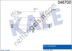 KALE 346700 TURBO INTERCOL RADYATORU MONDEO III 2,0TDCI / 2,2TDCI 00>07 OLCU: (412×90,7×85)  FORD BİNEK TURBO RADYATÖRÜ